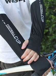 1pc Summer Men Lightweight Breathable UV Protection Arm Sleeves, Women Casual Sun Block Arm Cover For Driving, Cycling, Fishing - Multicolor - View 2