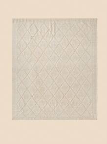 1 件装羊毛婴儿襁褓毯，带钻石和心形图案，适合所有季节