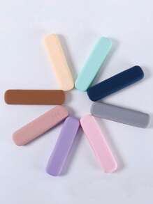 1pc Large Capacity Silicone Makeup Brush Holder, Soft & Smooth Cosmetic Tool Storage Box, Jewelry Box, Makeup Brush Bag, Brush Holder, Perfume Storage Box, Cosmetic Bag, Great Gift For Women, Christmas Gift - Khaki - View 7