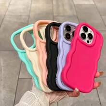 6pcs/Set Plain Perforated Design Smartphone Cases, Shock-Resistant, Compatible With IPhone 15/14/13/12/11, XS, XR, X, 7/8, Mini, Plus, Pro, Pro Max Models Waterproof Anti-Fall Scratch Resistant