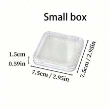 1/4/5/15pcs Transparent Lid Storage Box, For Keeping Nail Polish, Bracelets, Necklaces, Jewelry Display Case, Portable Anti-Oxidation Bracelet Box