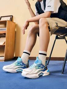Tenis para Hombre con Estilo Streetwear: Perfectos para Entrenamiento, Trabajo Ligero Industrial, Deportes al Aire Libre como Correr, Escalar, Jugar al Tenis, Salir de Fiesta, Ir al Trabajo y Paseos Diarios - Azul - Ver 5