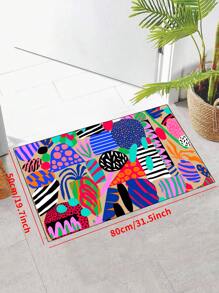 1 peça 'Listras, manchas, pinturas coloridas em diferentes padrões' capacho, tapete interno, tapete de arremesso, capacho criativo, tapete temático de entrada, decoração para casa, tapete antiderrapante, acessórios para quarto, adereços para fotos, decoração externa, tapete de arremesso, tapete de área, presente