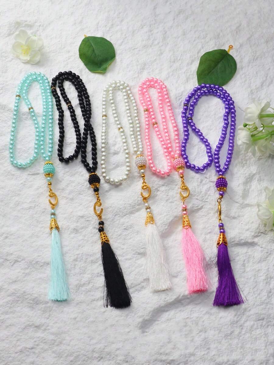 1 件优雅创意亚克力珠，99 颗珠子，6 毫米念珠 - 彩色 - 查看 1