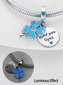 STYFNE 1pc Blue Series Travel Cruise Ship, Camera, Ocean Turtle, Clover Charm Pendant, Suitable For DIY Bracelet, Women Jewelry, Daily Small Gift - Multicolor - View 16