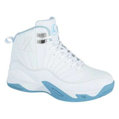 Bota deportiva basketball para mujer color blanco acabado napa con agujeta