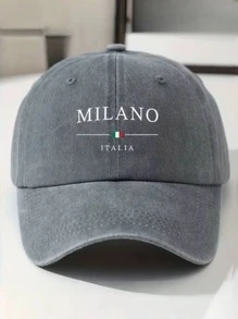 1pc Milan Style Breathable Printed Baseball Cap, Vintage Dad Hat, Outdoor Casual Holiday Hat - Multicolor - View 14