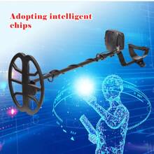 New Professional Golden Metal Detector, Waterproof Ground Scanner, High-Performance Detector, Smart Metal Type Identification, LED Display - Black - View 6