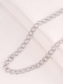 1 件装不锈钢简约项链女士时尚 18K 镀金几何链条项链珠宝 - 項鍊 - 查看 2