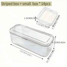 1/4/5/15pcs Transparent Lid Storage Box, For Keeping Nail Polish, Bracelets, Necklaces, Jewelry Display Case, Portable Anti-Oxidation Bracelet Box