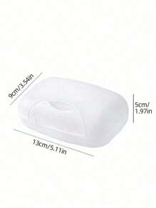 1pc Clear Soap Box Plastic Portable Waterproof Sealed Leakproof Soap Savers Case Container For Bathroom Camping Gym Travel Bathroom Accessories Solid Color Soap Holder Box Creative Covered Sealing Soap Dish Fashion Handmade Soap Holder With Drainage For Home & Travel - Multicolor - View 4