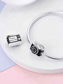 STYFNE 1pc Blue Series Travel Cruise Ship, Camera, Ocean Turtle, Clover Charm Pendant, Suitable For DIY Bracelet, Women Jewelry, Daily Small Gift - Multicolor - View 31