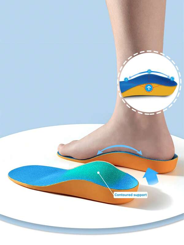 Sports Insoles For Men And Women, Sweat-Absorbing, Breathable, Elastic, Shock-Absorbing, Soft Sole, Long-Term Standing, Comfortable Running Shoes Insoles, PU Material