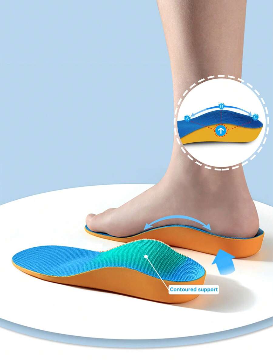 Sports Insoles For Men And Women, Sweat-Absorbing, Breathable, Elastic, Shock-Absorbing, Soft Sole, Long-Term Standing, Comfortable Running Shoes Insoles, PU Material