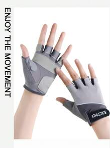 1pc Silky Sports Wrist Support Band For Yoga, Cycling, Fitness, Weightlifting, Workout Accessories, Anti-Slip Fingerless Gloves