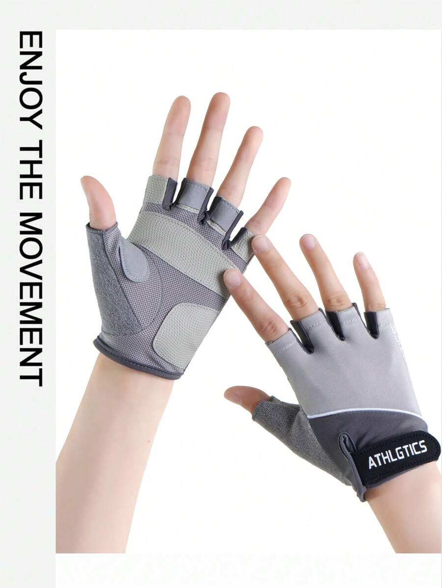 1pc Silky Sports Wrist Support Band For Yoga, Cycling, Fitness, Weightlifting, Workout Accessories, Anti-Slip Fingerless Gloves