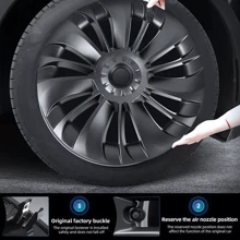 For Model Y Wheel Cover Caps 19 Inch Rim Hubcap Hub Cap Matt Black 4pcs UK - 19in - View 4