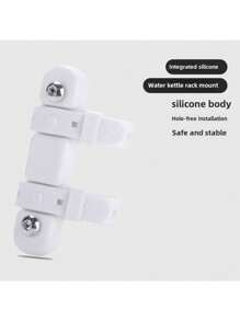 Adaptador de soporte para botella de ciclismo, base de conversión de jaula de botella de silicona gel para carretera y MTB sin instalación de agujeros para fijar la botella de bicicleta