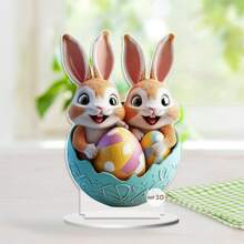 Easter Desk Decorations Adorable Bunny Easter Egg Table Sign Ornaments For Home