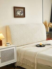 1 pieza Nueva Funda de cabecera de Jacquard, unicolor, alta elasticidad, evita daños de mascotas, suave y amigable con la piel, antideslizante y antipolvo conveniente, lavable a máquina, adecuado para todas las estaciones y ocasiones