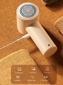 1pc Rechargeable 2 In 1 Electric Lint Remover & Hair Removal Ball Machine, Clothes Fuzz Shaver, Portable Depiller Device - Multicolor - View 8