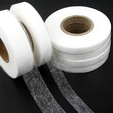 Double-Sided Iron-On Hem Tape, Fabric Adhesive Non-Woven - 1 Roll, 64M Length, Easy Apply No Sewing Required