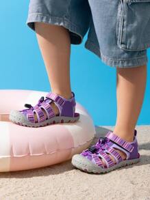 Boys Girls Closed-Toe Outdoor Summer Sport Sandals(Toddler/Little Kid/Big Kid) - Màu tím - Xem 3