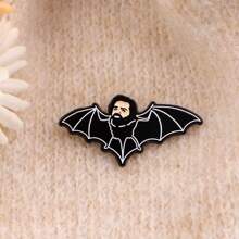 1pc Unique Enamel Lapel Pin - Charming Badge For Backpacks And Clothes Pin For Clothes Bag Charm School Kpop Teacher Supplies Bag Charms Cute Office Accessories Shirts Jacket Jewelry Christmas Halloween Autumn-Winter Accessories,Suitable For Teens, Youth,Men,Casual, Outdoor, Athletic, Vacation, Graduation Gifts, Birthday, Daily Wear Funny Teacher Gifts - Black - View 6