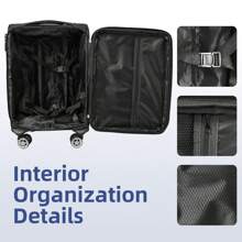 The Perfect Partner For Travel! Oxford Cloth 3 - Piece Set Of 20/24/28 - Inch Luggage, Scratch - Resistant, Beautiful And Fashionable. The Luggage With Rotating Wheels Rolls Lightweight, And The Suitcase Perfectly Integrates The Functions Of Suitcase And Carry - On Luggage. - xanh quân đội - Xem 8
