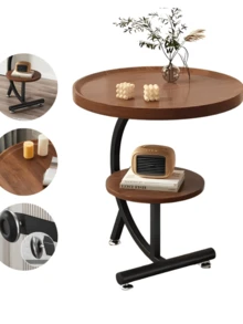 Side Table Corner Support Sofa Bed Reading And Notebook - Marrón Mocha - Ver 3