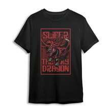 Unisex Black T-Shirt Magician Anime Yu 100% Premium Combed Cotton Slife - 黑色 - 查看 4