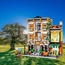 Ensemble de blocs de construction de magasin de fleurs de 1 786 pièces, blocs de construction de maison de jardin fantastique, ensemble de blocs de construction adapté aux filles, idéal comme cadeau de vacances/d'anniversaire