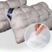 Queen Pillow 2-Piece Set, Queen 2-Piece Pillow, Suitable For Side Sleeping, Abdomen And Back Sleeping, Fluffy Down Instead Of Microfiber Filled Pillowsmother Day Gift - 灰色 - 查看 3