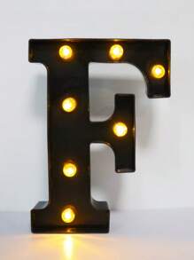 1pc 21.8cm/8.58in Height Festival And Party Lighting,Christmas Decorations Lights Outdoor, LED Lamp,Numbers 0-9, Letters A-Z, Christmas Decoration Numbers Lights, Holiday Accessory, Wedding Birthday Party Supplies, Room Scene Decor - Black - View 33