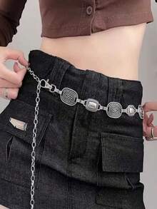 1 st Legering Dam Personlig Snidad Midjekedja Alla hjärtans dag Alla hjärtans dag Sommar, Skola Höst, Höst, Halloween - Silver - Visa 7