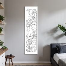 Tapiz vertical floral romántico para dormitorio, diseño de flores sencillo, tapices largos, arte de línea de estilo minimalista, tapiz de alta calidad para decoración de pared en sala de estar, dormitorio, oficina, regalo único para amigos