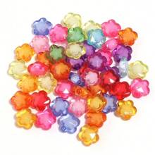 每包20颗/50颗亚克力珠，随机混色混款，时尚可爱糖果色五角星、心形、花朵、蝴蝶形状珠子，适合DIY手链、项链、首饰、手机挂件、钥匙扣、工艺品等。 - 隨機混色 - 查看 15
