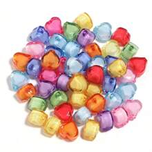 每包20颗/50颗亚克力珠，随机混色混款，时尚可爱糖果色五角星、心形、花朵、蝴蝶形状珠子，适合DIY手链、项链、首饰、手机挂件、钥匙扣、工艺品等。 - 隨機混色 - 查看 21
