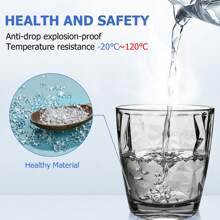 10-Ounce Plastic Drinking Cups, Set Of 4 Transparent Unbreakable Glasses, Clear Acrylic Reusable Juice & Wine Glasses For Home, Picnic & Party, Dishwasher Friendly, Stackable