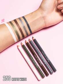 Misslyn Intense Color Liner, Creamy, Eyeshadow & Eyeliner Pencil, Sharpenable Eyeliner Pencil, Ultra-Pigmented, Blendable, Cruelty-Free, Smooth, Long Lasting, Highly Pigmented, No Smudging, Smooth Soft Gliding, Y2K Makeup Party Beach Travel Holiday Camping Outdoors Present Rose Fashion Girl New Year Cosmetic Cosplay Best Trip Festivals Color Fancy Campus School Charm Vibe Cny Chinese New Year, Valentine's Day Gift,Vegan,Cruelty Free - 250 Matte White - 查看 7