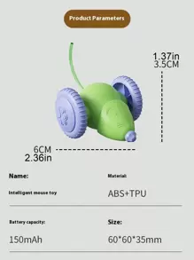 1 件智能重力防老鼠猫玩具宠物用品小猫猫咪无聊玩具电动自动爬行可充电