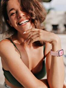 运动型表带,兼容男女款 ,尺寸:40mm、41mm、38mm、42mm、46mm、44mm、45mm、49mm;编织弹力尼龙表带,兼容 Series 11、10、9、8、7、6、5、4、3、2、1、SE、Ultra、3、2、1。 - 粉砂色 - 查看 9