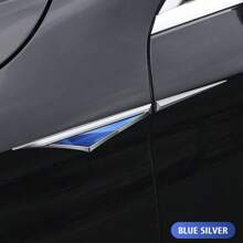 2pcs Side Doors Blade Car Sticker Automotive Decorative 3D Metal Personalization Stickers For BMW Benz Toyota Chevrolet - one-size - View 8