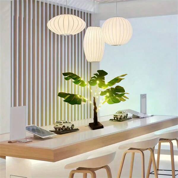 Lampada a LED a forma di tartaruga a foglia alimentata tramite USB - Illuminazione dal design di pianta mostruosa, luce notturna romantica, decorazione domestica confortevole, stile moderno con atmosfera calda, illuminazione da scrivania | Illuminazione domestica accogliente | Illuminazione a foglia, decorazione a forma di tartaruga marina