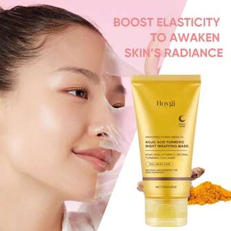 75g Turmeric Collagen Peel-Off Face Mask, Containing Retinol & Natural Turmeric Extract, Firming & Brightening, Hydrating & Pore Refining, Suitable For All Skin Types