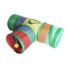 1 Đường hầm cho chuột lang trong nhà, ống cho nhím chinchilla, chuột hamster Hà Lan, phụ kiện lồng cho thú cưng nhỏ, lều cầu vồng có thể gấp gọn, đường hầm cho thú cưng nhỏ, đồ chơi tương tác - Nhiều màu - Xem 11