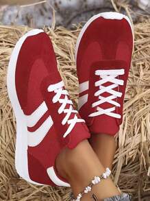 Leichte, einfarbig weiße Sneaker für Damen, Neue Mode Frühling/Sommer 2025, flache Lässig Sport Schuhe im Gump Stil, vielseitig einsetzbar