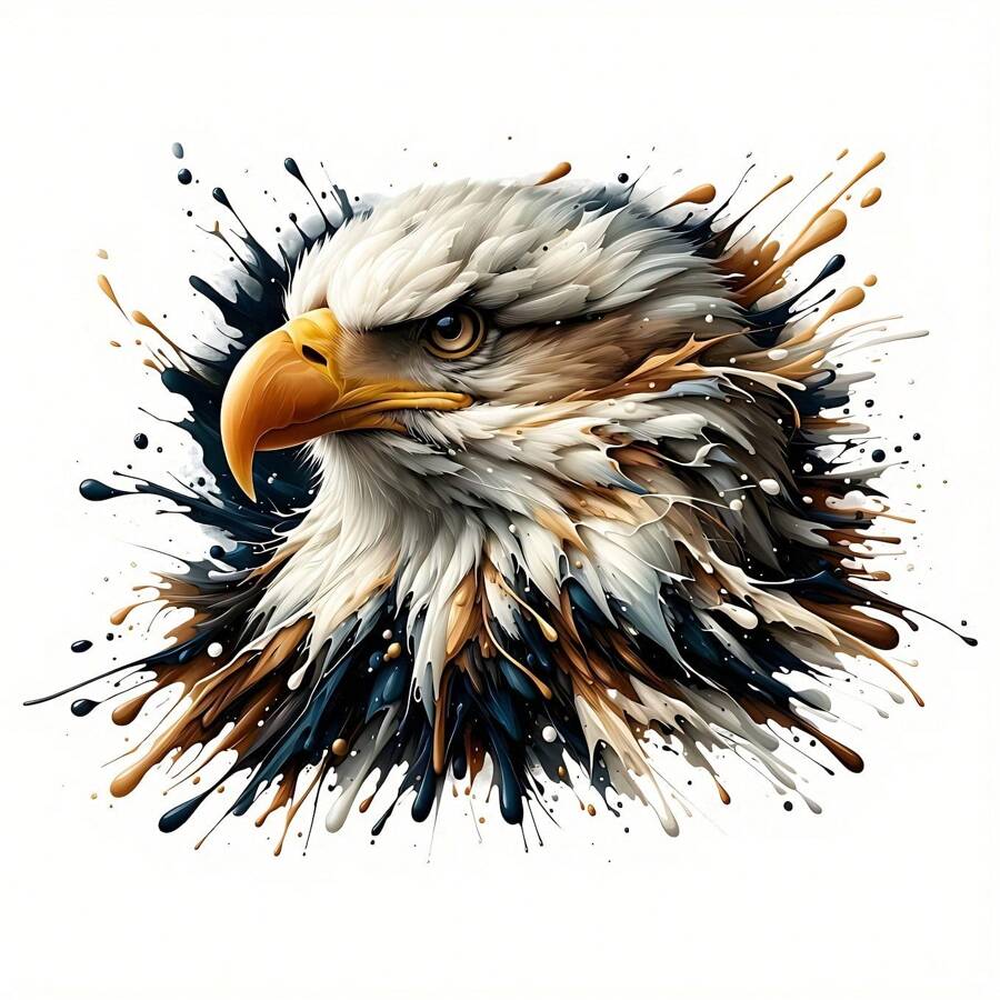 1 件/2 件/4 件鹰熨烫热转印贴片 - 可洗防水贴纸，适用于 DIY T 恤、牛仔裤、口罩和背包