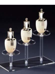 Acrylic Trapezoid Display Shelf, Multi-Function Holder Rack For Cosmetics, Jewelry, Collectibles, Figurines