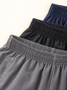 Tween Boy Street Casual Embroidered Zipper Pocket Cargo Shorts, 3 Piece Set - Multicolor - View 3